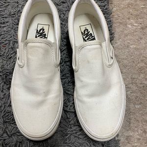 WHITE SLIP ON VANS
